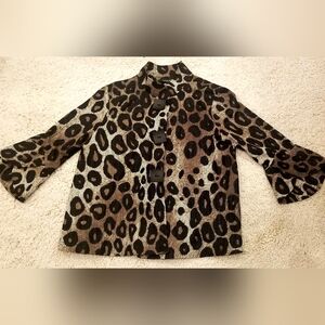 Frank Lyman Shirt Or Jacket Bold Leopard Print. Stunning, Excellent Condition